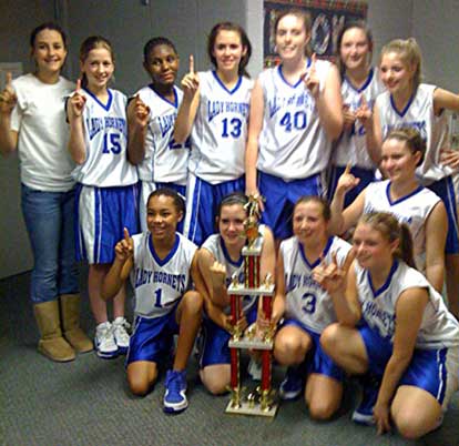The Bryant Blue Lady Hornets eighth grade team of Bethel Middle School.