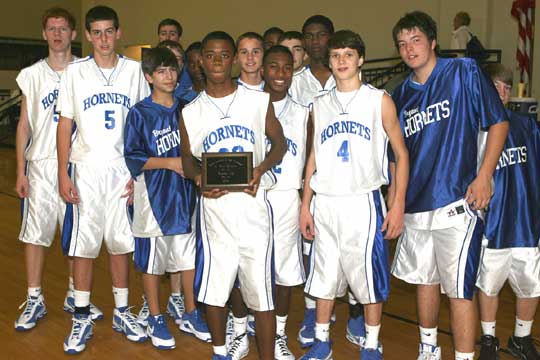 The Bryant Hornets freshman team finished as the runner-up in the Bryant Invitational tournament. (Photo by Rick Nation)