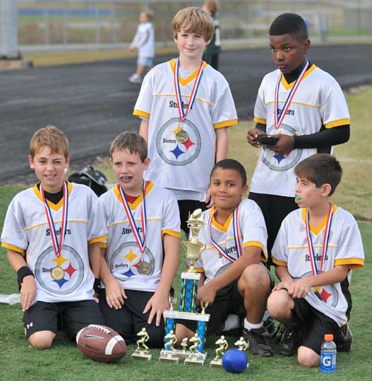 The Steelers were the runners up in the fourth through sixth grade division.