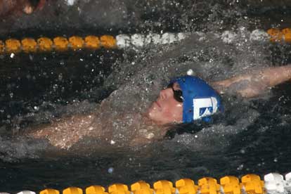 Dylan Machycek turned in a State qualifying time in the 100 backstroke Friday.