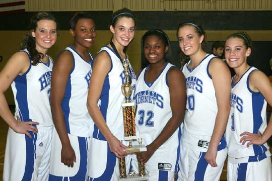 Seniors, from left, Kenzee Calley, Alana Morris, Hannah Goshien, Shanika Johnson, Brooke Parish and Haley Montgomery. (Photo by Rick Nation)