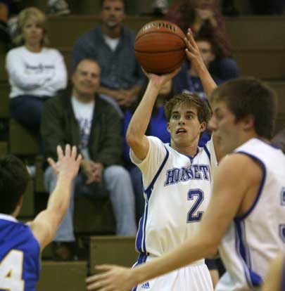 Brandon Parish launches a shot during Bryant's 37-23 win over Sheridan. (Photo by Rick Nation)