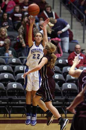 Hannah Goshien launches a 3. (Photo by Rick Nation)