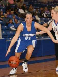 Bryant's Kenzee Calley starts a drive past North Little Rock's Helen Olsen.