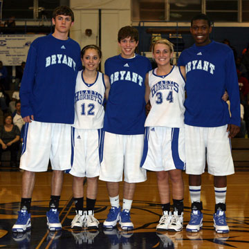 Bryant High School's seniors, from left, Tim Floyd, Taylor Hughes, Cameron Whaley, Anna Simpson and Dijon Benton.