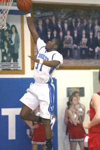 Dijon Benton hits a layup.