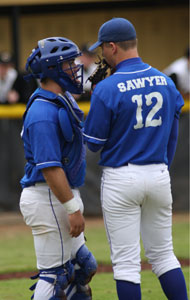 Battery mates Kaleb Jobe, left, and Tyler Sawyer are the lone returning starters for the 2009 Bryant Hornets.