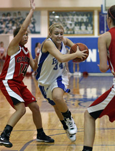 Anna Simpson drives past Cabot's Amber Rock (14).