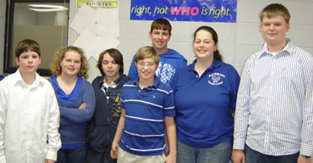 The Bryant High School freshman Quiz Bowl team.