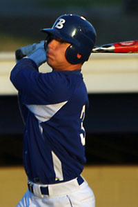 Tyler Sawyer unloads on an RBI triple against Conway.