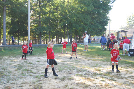 Practice is under way for the youth softball and baseball teams in Bryant's leagues.