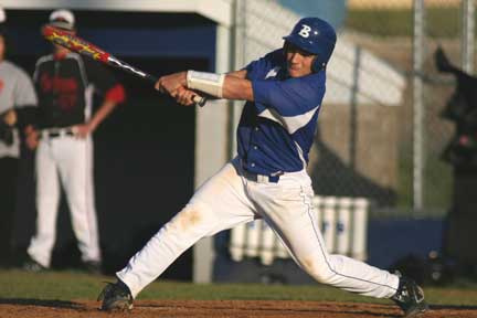 Hunter Mayall had two hits against Russellville. (Photo by Rick Nation)