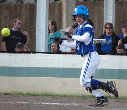 Paige Turpin had a key two-run double in the top of the ninth of Bryant's win over Conway Thursday. (Photo by Mark Hart)