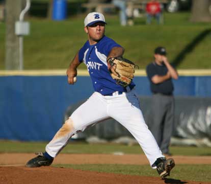 Kaleb Jobe pitched into the sixth for the Bryant Hornets Tuesday, allowing just two earned runs. (Photo by Rick Nation)