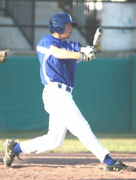 Justin Blankenship had three hits and three runs batted in against North Little Rock. (Photo by Rick Nation)