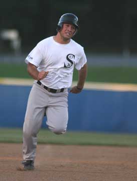 Kaleb Jobe legs out a triple. (Photo by Rick Nation)