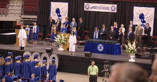 Graduations ceremonies for the Bryant High School Class of 2009 were held at Alltel Arena on Thursday night. (Photo courtesy of Mark Hart)