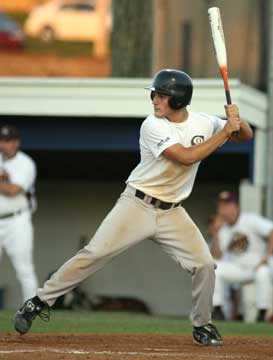 Hunter Mayall singled, scored and drove in a run with a sacrifice fly in Friday's game against North Little Rock (Photo by Rick Nation)