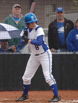 Jessie Taylor drove in the first run and scored the last one in Bryant's 8-0 win over Conway. (Photo by Mark Hart)