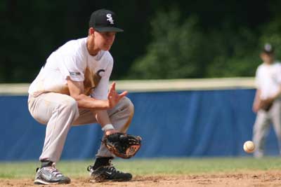 Shortstop Tyler Gattin and the Bryant Black Sox defense played errorlessly behind Landon Pickett on Wednesday. (Photo by Rick Nation)