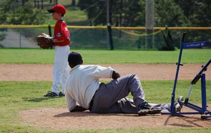 The umpire feeding the pitching machine at the Cal Ripken State tournament had to hit the dirt to get out of the way of a Bryant line drive against Cabot on Saturday.