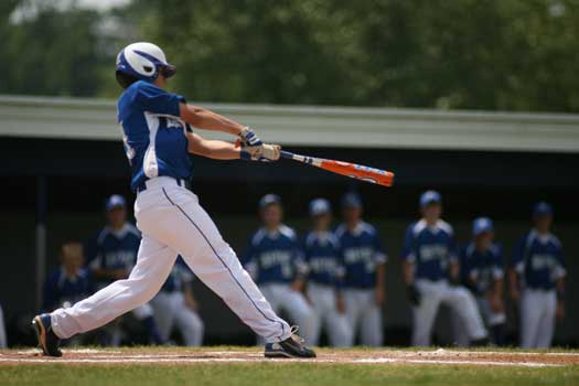 Tyler Nelson's three-run triple spurred Bryant's comeback on Sunday. (Photo by Rick Nation)