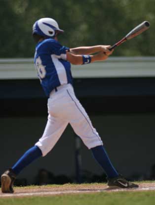 Justin Viincent had an RBI single to go with his close-out pitching Monday. (Photo by Rick Nation)