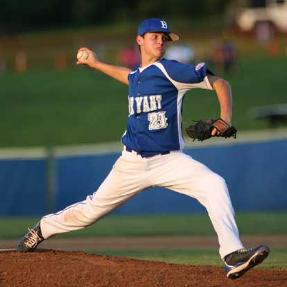 Bryant's Tyler Nelson was the tough luck loser in the opening 2-0 loss to Nederland, Texas. (Photo by Rick Nation)