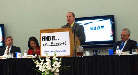 Chamber president for 2010, Joe Wishard shares his vision of the future of Bryant. (Photo by Lana Clifton)
