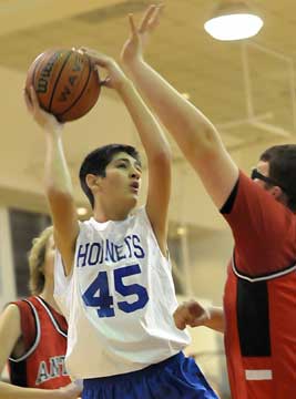 Bryant White was led by Jake Scoggins' 10 points. (Photo by Kevin Nagle)