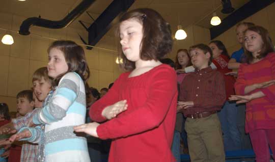 Bryant Elementary 3rd grade students sing and perform sign language to America the Beautiful.