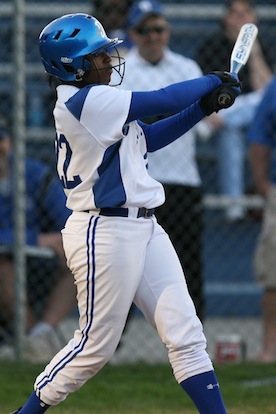 Shanika Johnson slugged her second homer of the season. (photo by Rick Nation)
