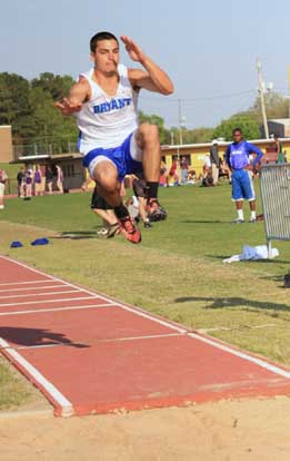 Dylan Blasi was fifth in the triple jump. (PHoto courtesy of Carla Thomas)