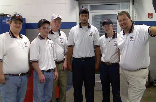 Representing the Saline County Career Center were, from left, Jordan Covert, Jacob Curtis, instructor Paul Ames, Michael Hargrave, Kamron DePriest and instructor Joey Bowman.
