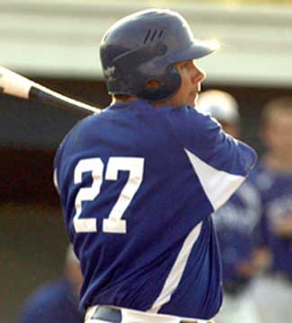 Landon Pickett was hit by a pitch to start Bryant's seventh-inning comeback. (Photo by Rick Nation)