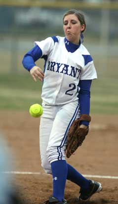 Kayla Sory pitched a one-hitter Thursday at Conway. (Photo by Rick Nation)