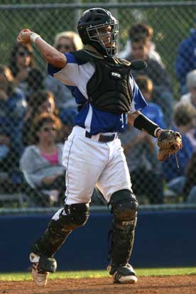 Senior catcher B.J. Ellis. (Photo by Rick Nation)