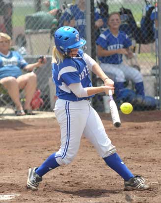 Peyton Jenkins had one of Bryant's six hits Monday. (Photo by Kevin Nagel)