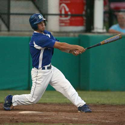 Brennan Bullock's sacrifice helped set up the lone run of Monday's game. (Photo by Rick Nation)