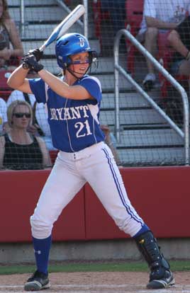 Kayla Sory contributed two hits to Saturday's 20-hit barrage. (Photo courtesy of Phil Pickett)