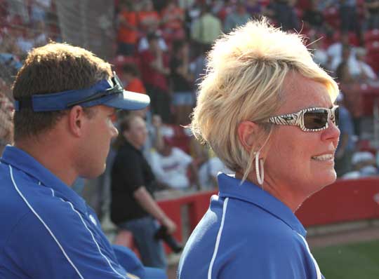 Bryant coaches Elliott Jacobs and Debbie Stepp. (Photo courtesy of Phil Pickett)