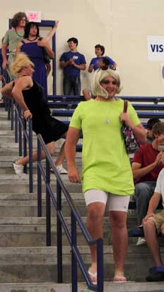 Amber (Austin) Johnson leads more contests during the grand entrance. Amber (Austin) Johnson leads more contests during the grand entrance.