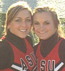 Shelby Johnson, left, and Paige Turpin at ASU.