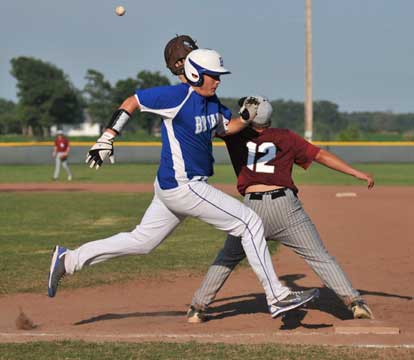 Zach Cambron appears to beat the rap at first. (Photo by Ron Boyd)