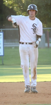 Dylan Cross leads off second. (Photo by Phil Pickett)