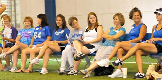 A group of Mommies await their turn to participate in one of the drills. (Photo by Kevin Nagle)