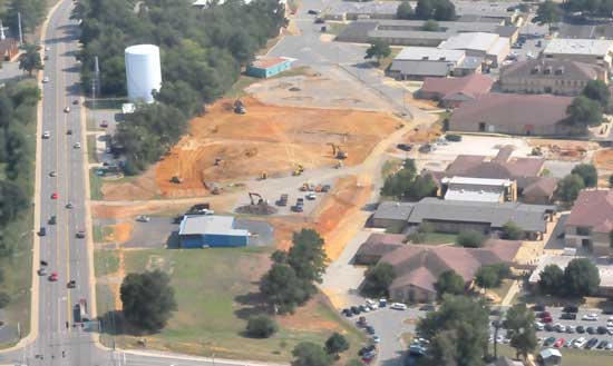 A view from the north of the construction site at Bryant High School. (Photo by Kevin Nagle)