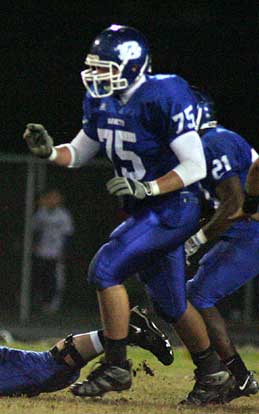 Offensive tackle Austin Johnson. (Photo by Rick Nation)