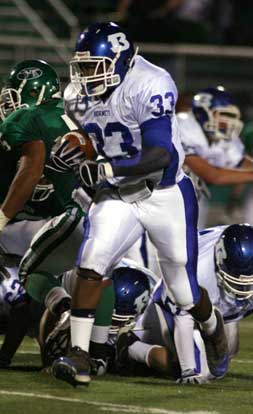 Senior fullback Marcus Harris. (Photo by Rick Nation)