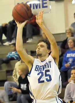 Senior Houston Garner rises up for a shot. (photo by Kevin Nagle)